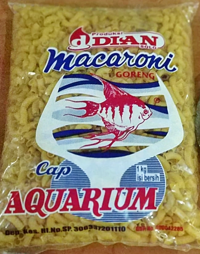 Makaroni Aquarium Biru
