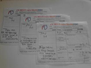 Slip Pengiriman ke berbagai kota di Sulawesi